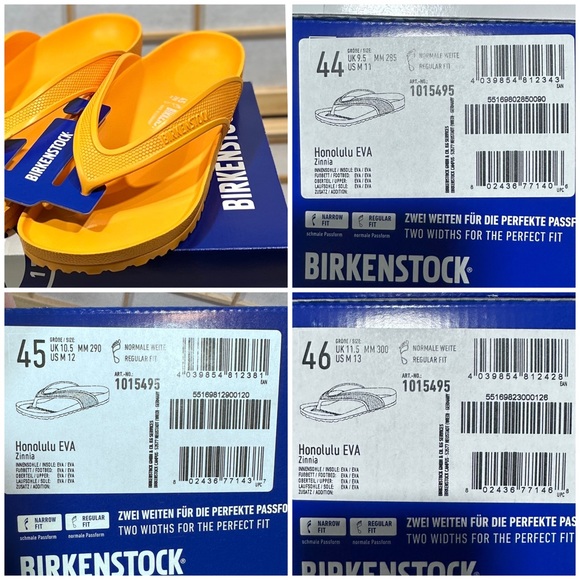 Birkenstock Honolulu EVA Flop Flops in Zinnia NWT - Picture 6 of 7